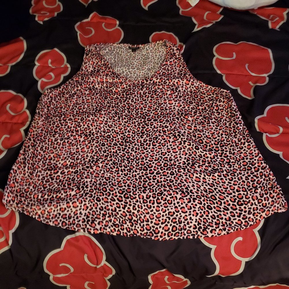 Torrid Pink Leopard Soft-Stretch Challis Tank, Size 3x Fair - Picture 4 of 8